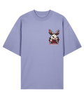 Light purple Bad News Bunny oversized backprint t-shirt organic cotton cute until I bite graphic streetwear