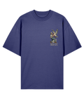 Blue t-shirt with a graphic tattoo design