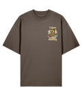 Mocha oversized graphic t-shirt with a graphic design