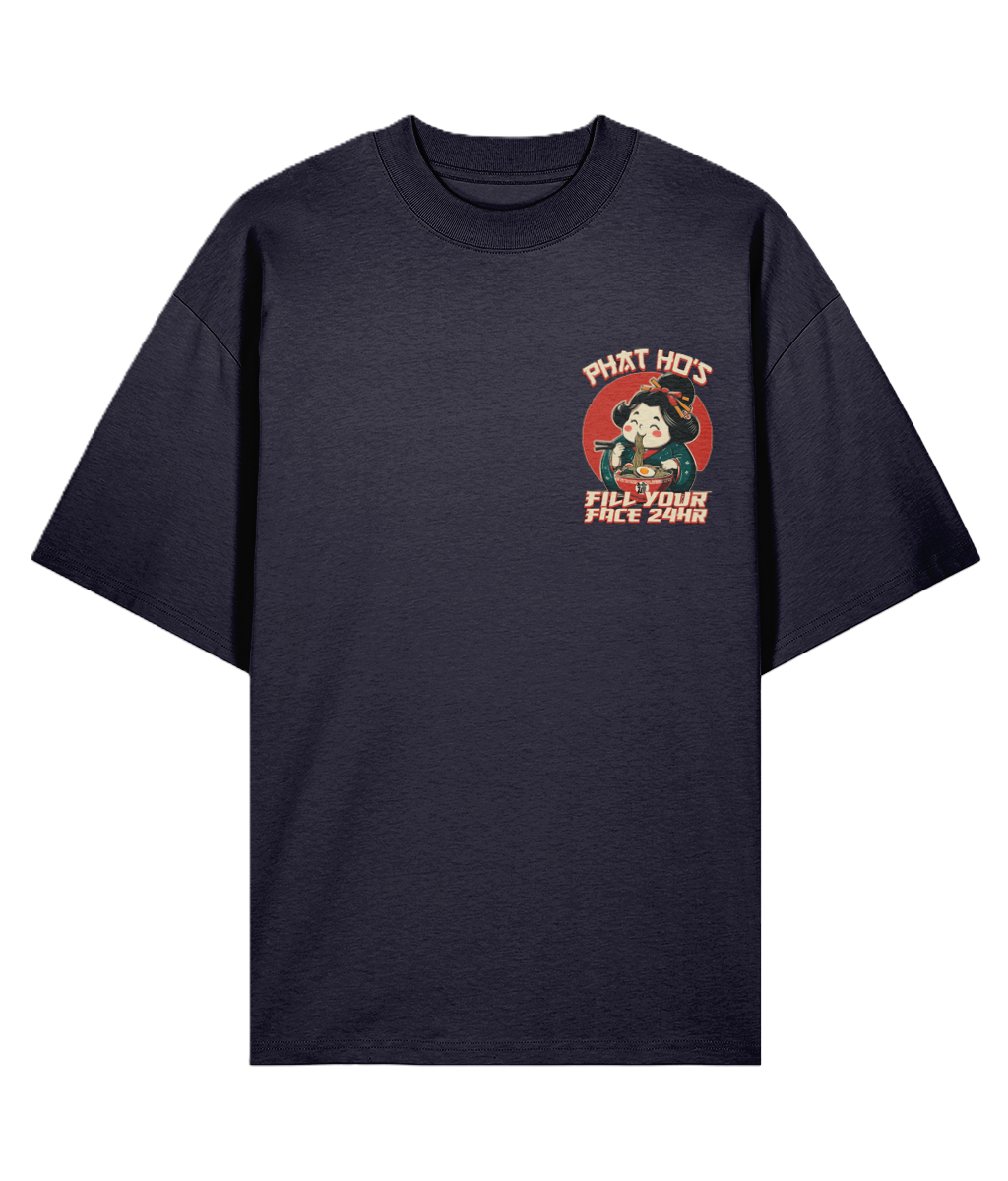 Navy oversized graphic t-shirt with funny graphic design