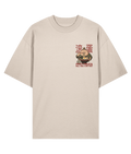 Beige oversized graphic t-shirt with a funny graphic design