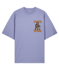 Light purple t-shirt with a graphic of cats and text 'Show me your kitties' 